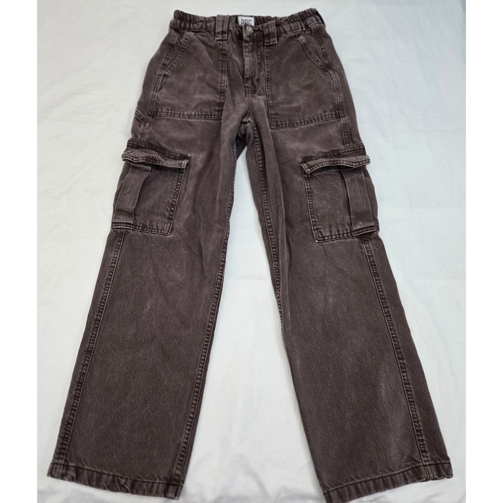 BDG Urban Outfitters W26 L32‎ Skate Cargo Jeans Mauve Brown Elastic Waist Baggy